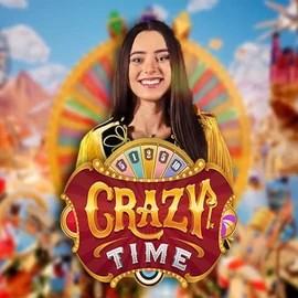 Crazy Time slot logo by Evolution at Buitenlands CasinoCrazy Time